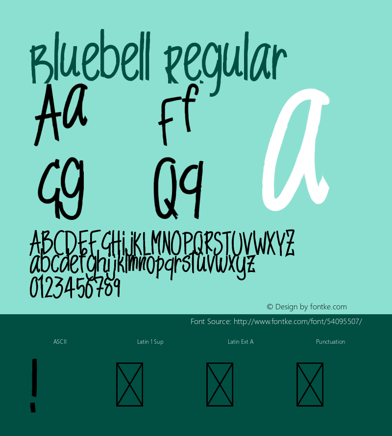 Bluebell Version 1.002;Fontself Maker 3.4.0图片样张