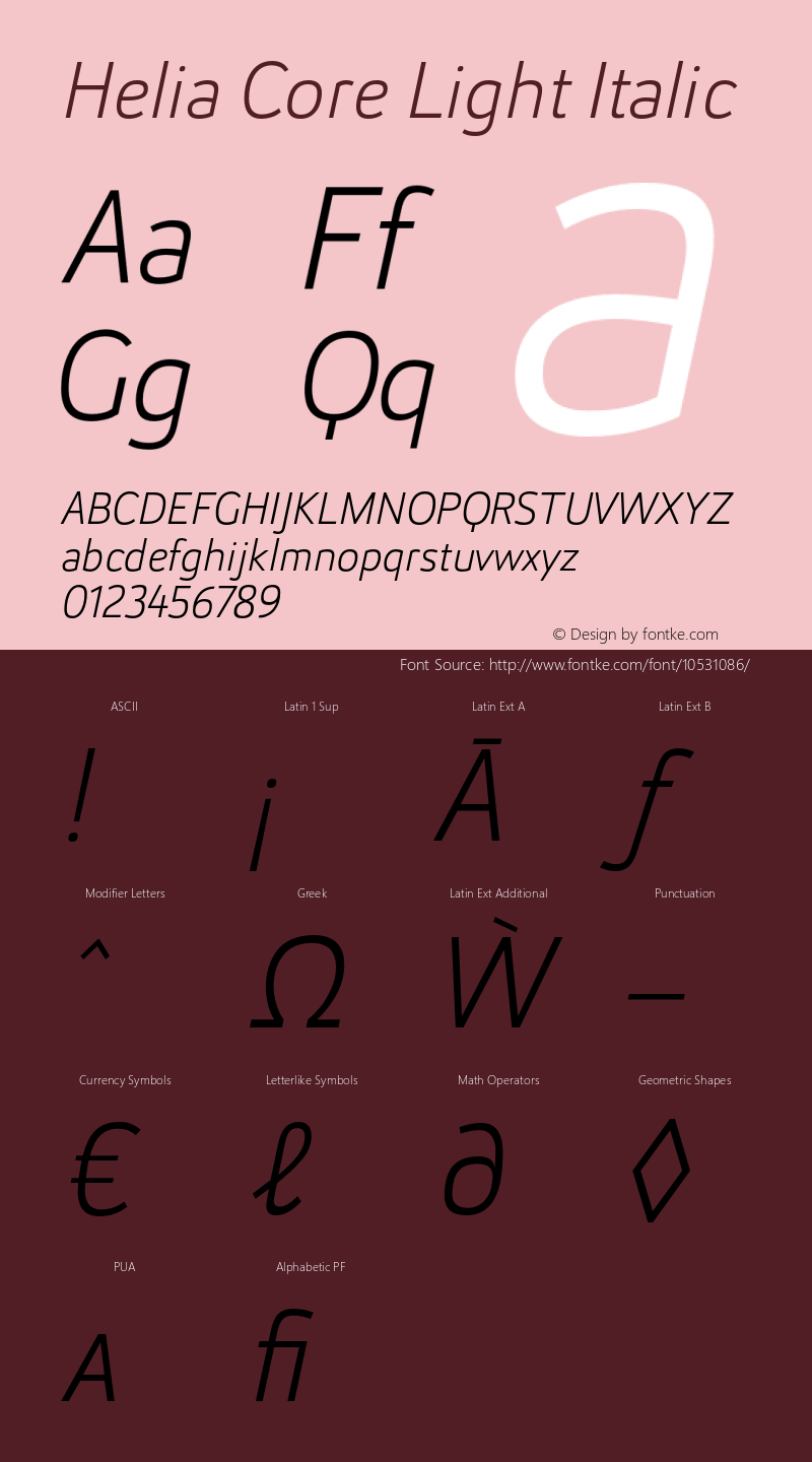 Helia Core Light Italic 1.000;com.myfonts.nootype.helia-core.light-italic.wfkit2.43EN图片样张