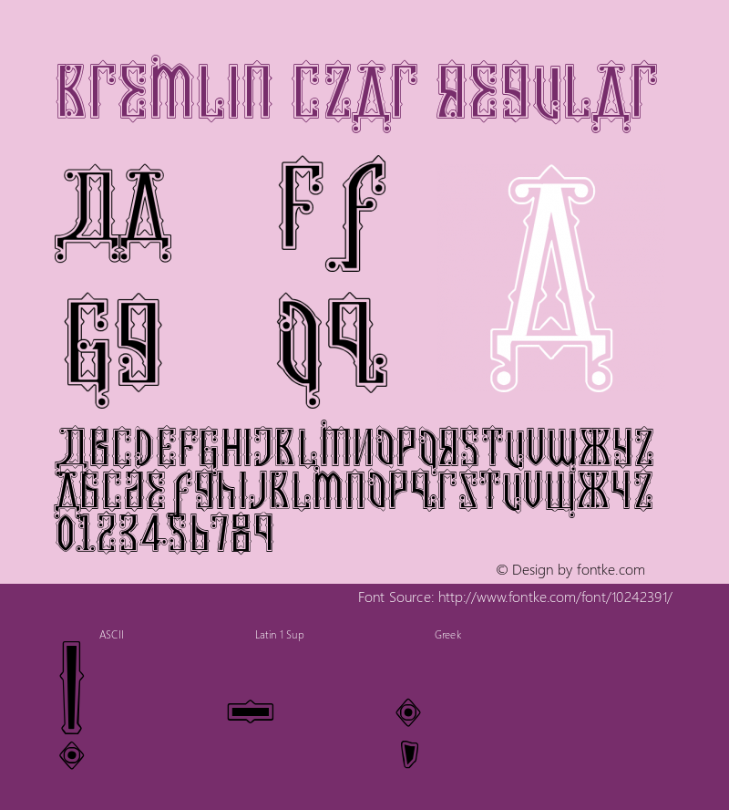 Kremlin Czar Regular Version 1.00 April 28, 2009, initial release图片样张