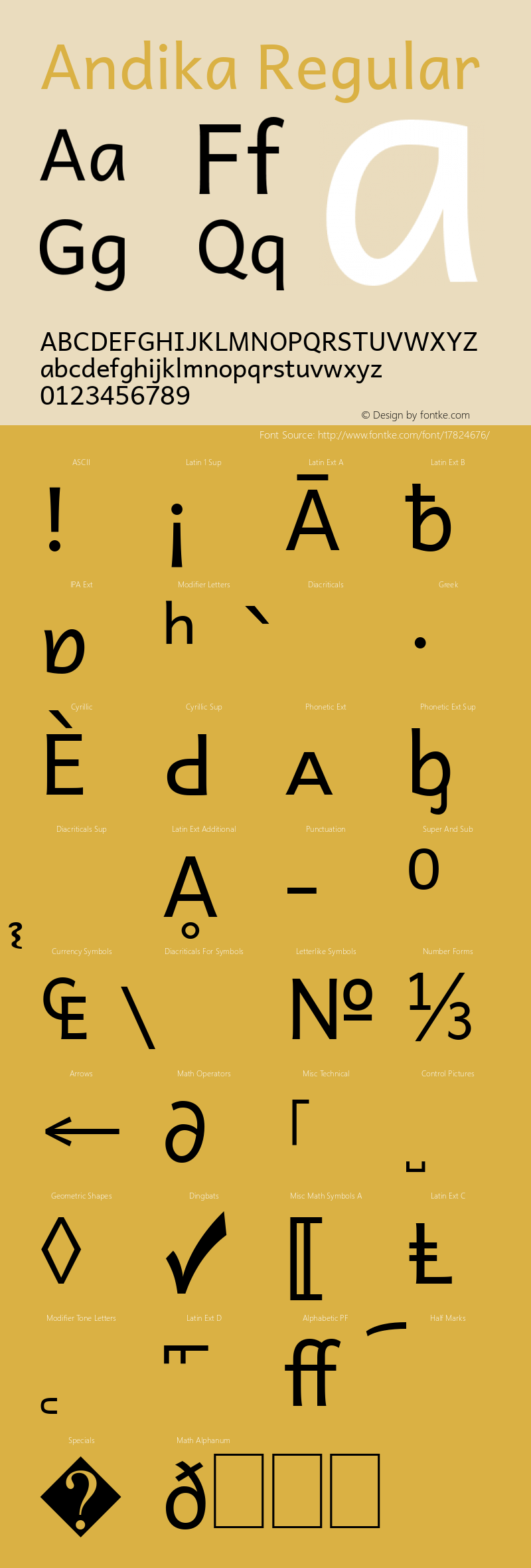 Andika Regular Version 1.002图片样张