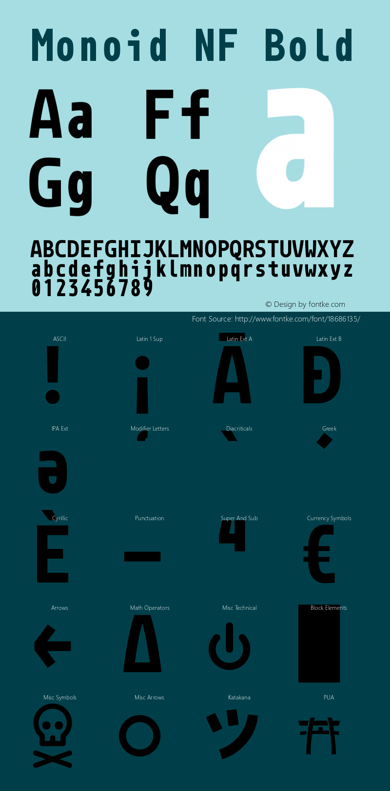 Monoid NF Bold Version 0.61;Nerd Fonts 0.9.图片样张