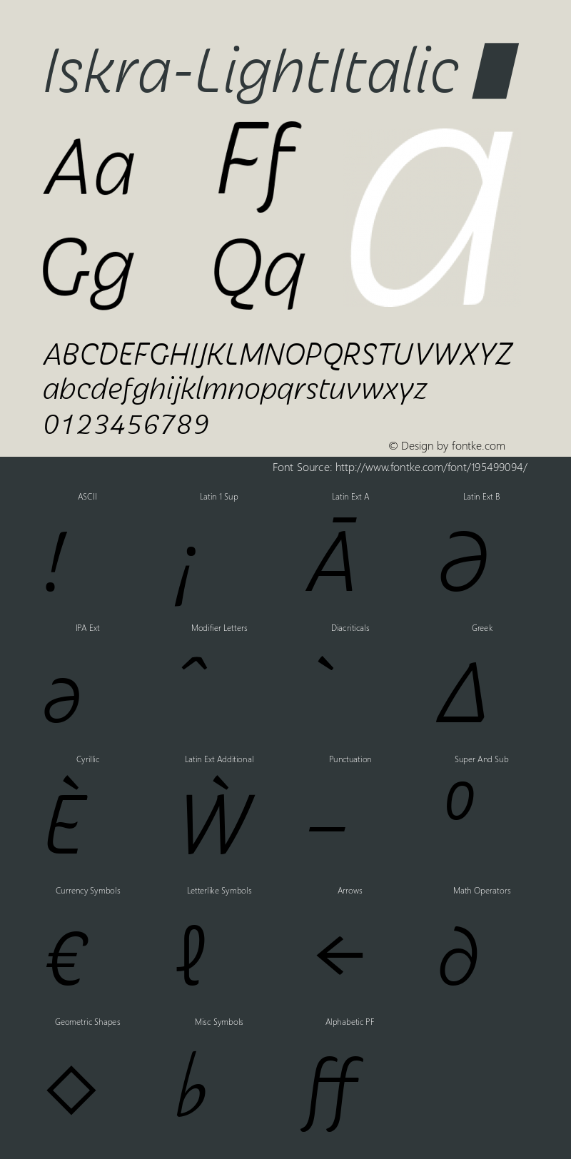 ☞Iskra-LightItalic Version 1.000;com.myfonts.easy.type-together.iskra.light-italic.wfkit2.version.3Ur1图片样张