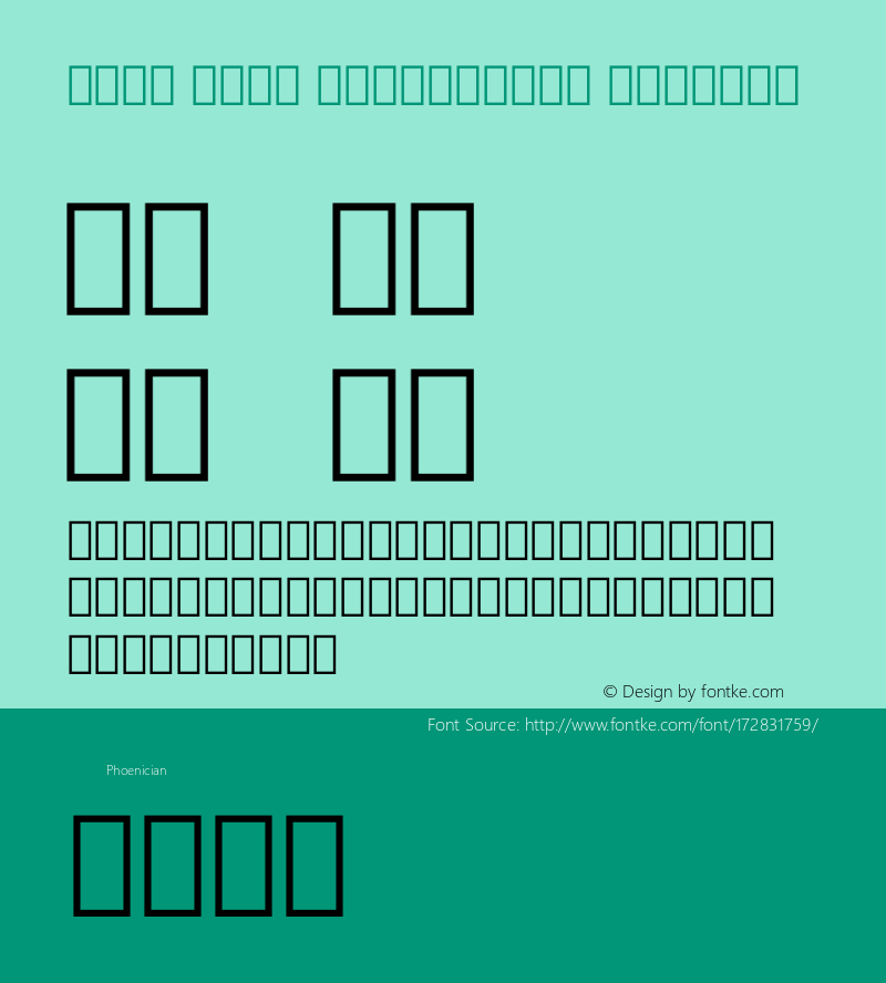 Noto Sans Phoenician Regular Version 2.000图片样张