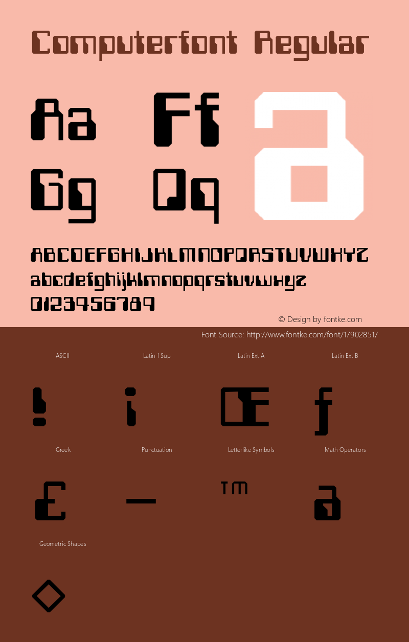 Computerfont Regular Altsys Fontographer 3.5  9/13/92图片样张