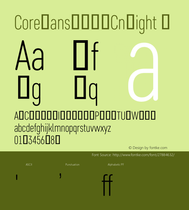 ☞CoreSansDS27CnLight Version 1.001;com.myfonts.easy.s-core.core-sans-ds.cn-light.wfkit2.version.4tpt图片样张