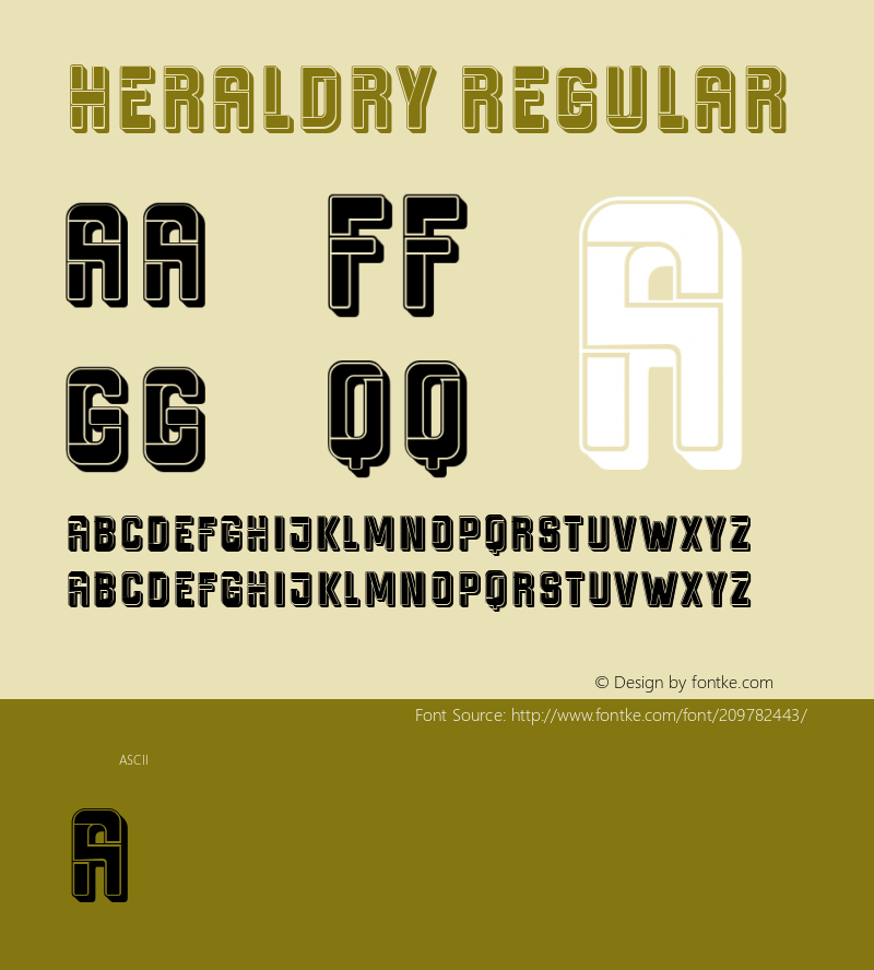 Heraldry Regular Version 1.000图片样张