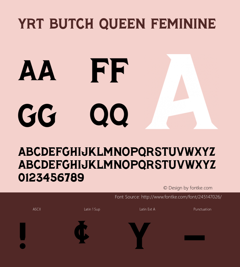 YRT Butch Queen Feminine Version 1.007;Fontself Maker 3.5.4图片样张