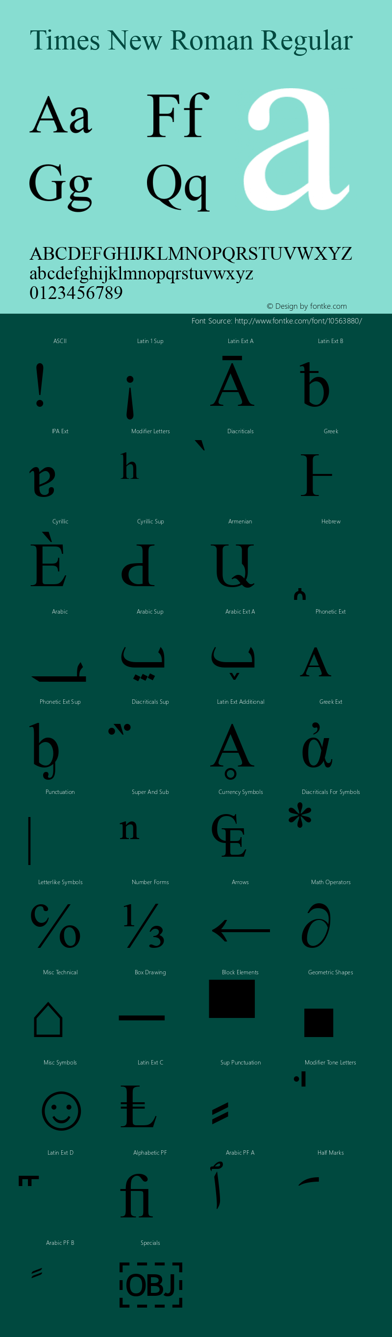 Times New Roman Regular Version 6.87图片样张