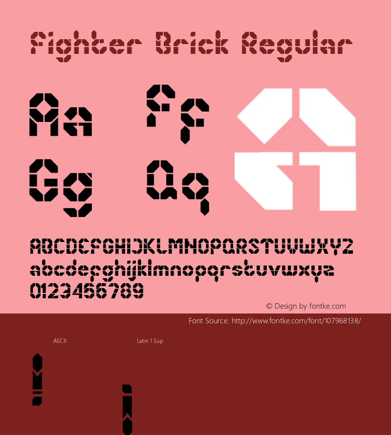 Fighter Brick Version 1.00;January 30, 2021;FontCreator 13.0.0.2683 64-bit图片样张