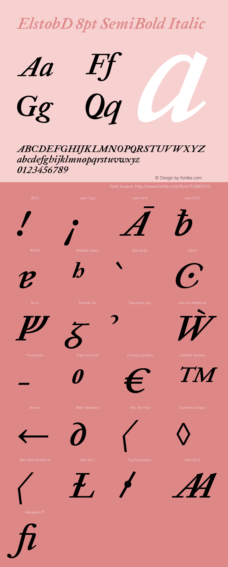 ElstobD 8pt SemiBold Italic Version 1.011; ttfautohint (v1.8.3)图片样张