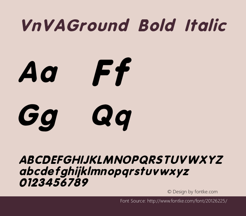 VnVAGround Bold Italic 001.003图片样张