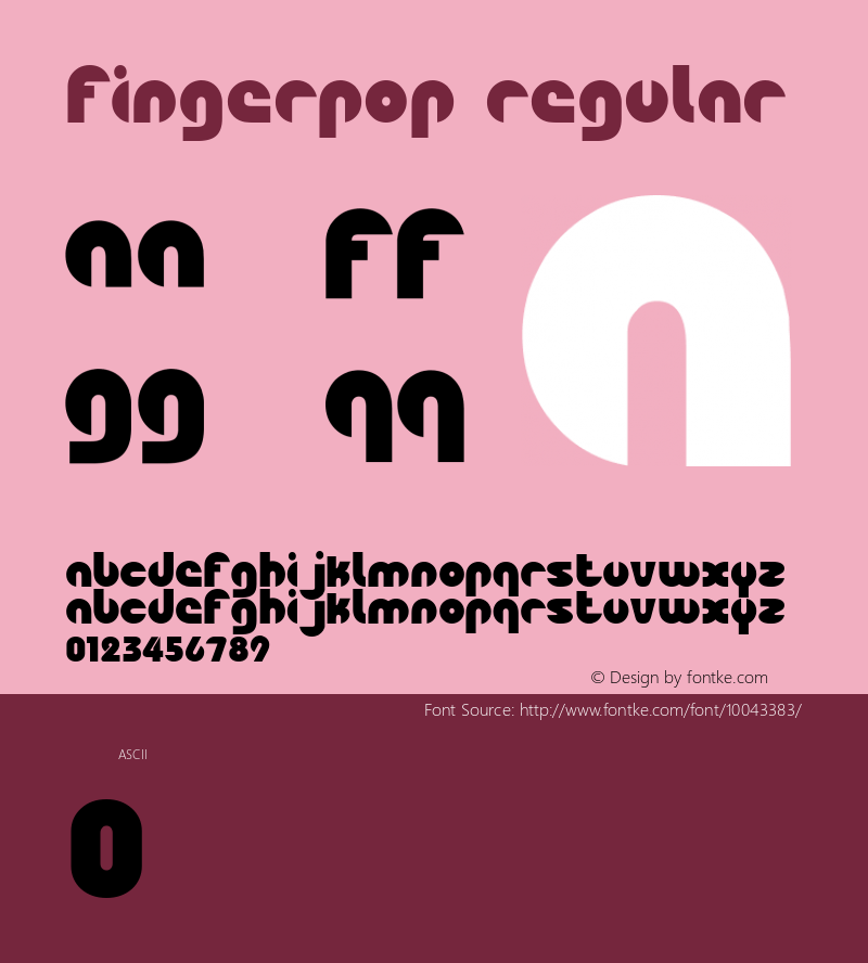 Fingerpop Regular 1999; 1.0,图片样张