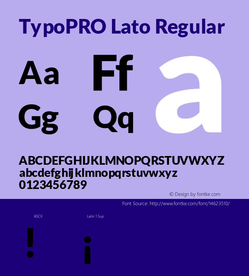 TypoPRO Lato Regular Version 1.105; Western+Polish opensource图片样张