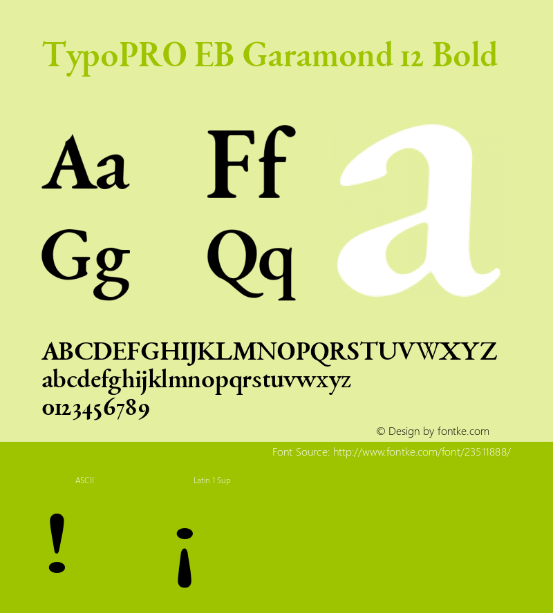 TypoPRO EB Garamond 12 Bold Version 000.014图片样张