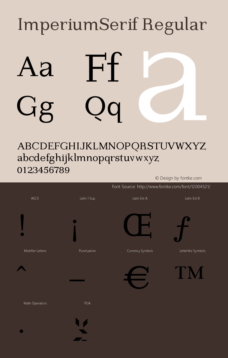 ImperiumSerif Regular 1.0图片样张