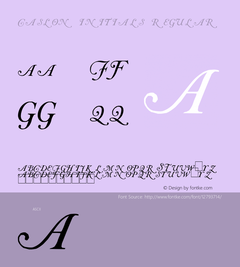 Caslon Initials Regular 001.003图片样张