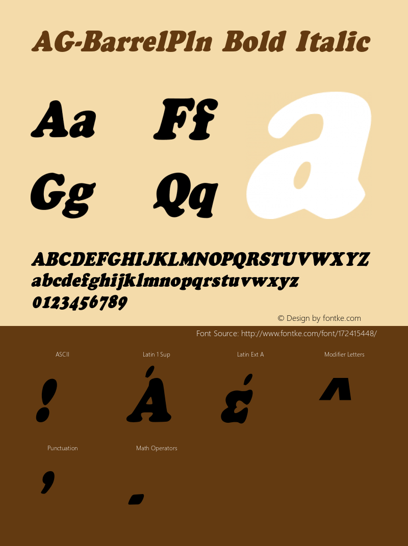 AG-BarrelPln-NormalItalic 1.000图片样张