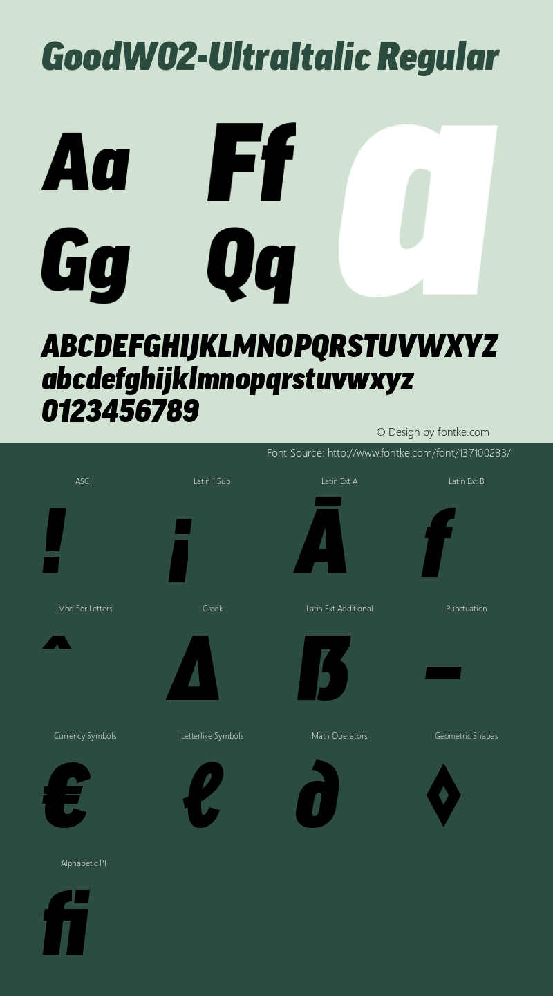 Good W02 Ultra Italic Version 7.504图片样张