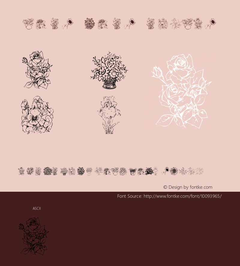 Flower Shower Regular Macromedia Fontographer 4.1 7/31/01图片样张