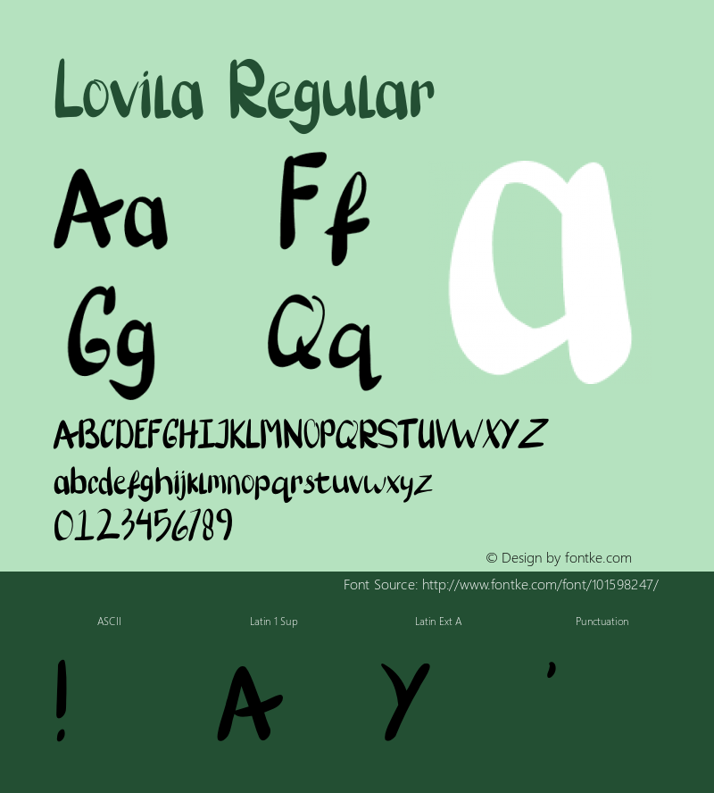 Lovila Version 1.002;Fontself Maker 3.5.4图片样张