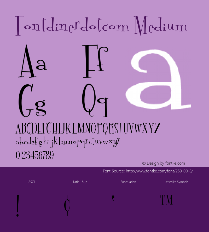 Fontdinerdotcom Version 001.000图片样张