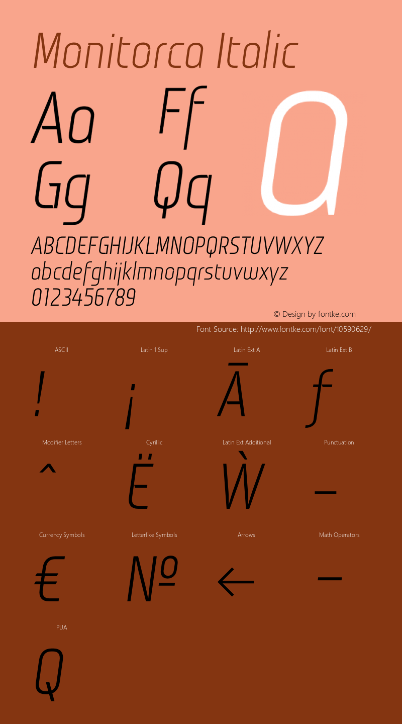 Monitorca Italic 1.0; CC 3.0 BY-ND图片样张