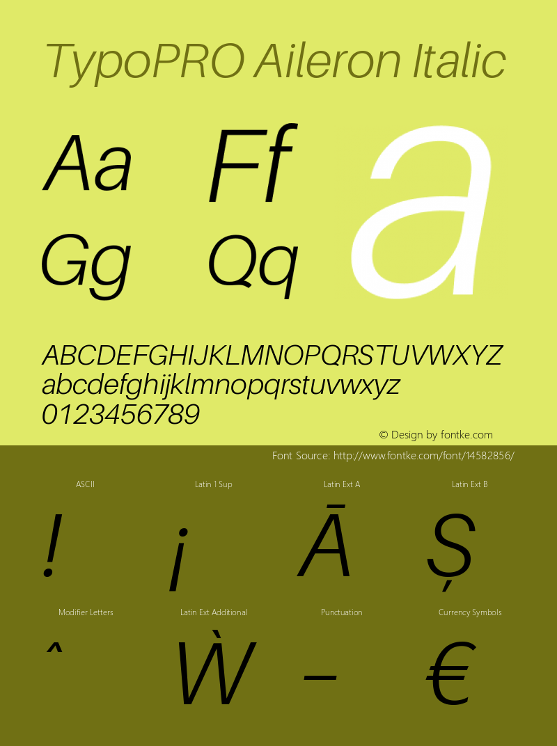 TypoPRO Aileron Italic Version 1.000;PS 001.000;hotconv 1.0.70;makeotf.lib2.5.58329图片样张