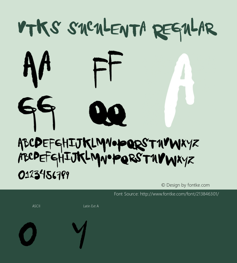 Vtks Suculenta Version 1.001;Fontself Maker 3.5.4图片样张