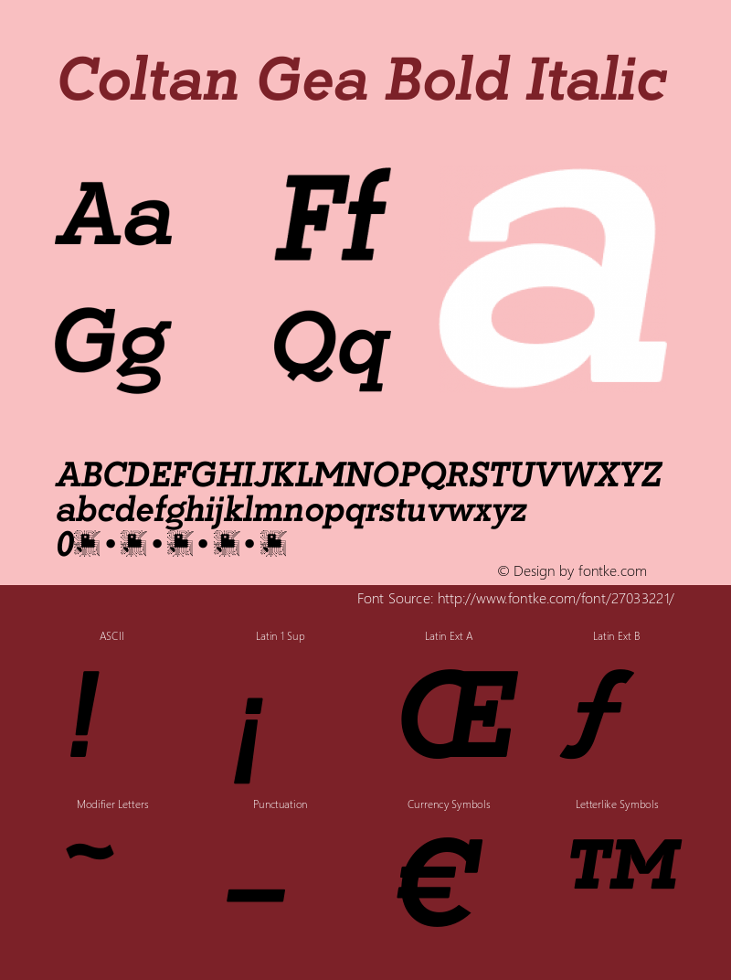 Coltan Gea Bold Italic Version 1.169图片样张