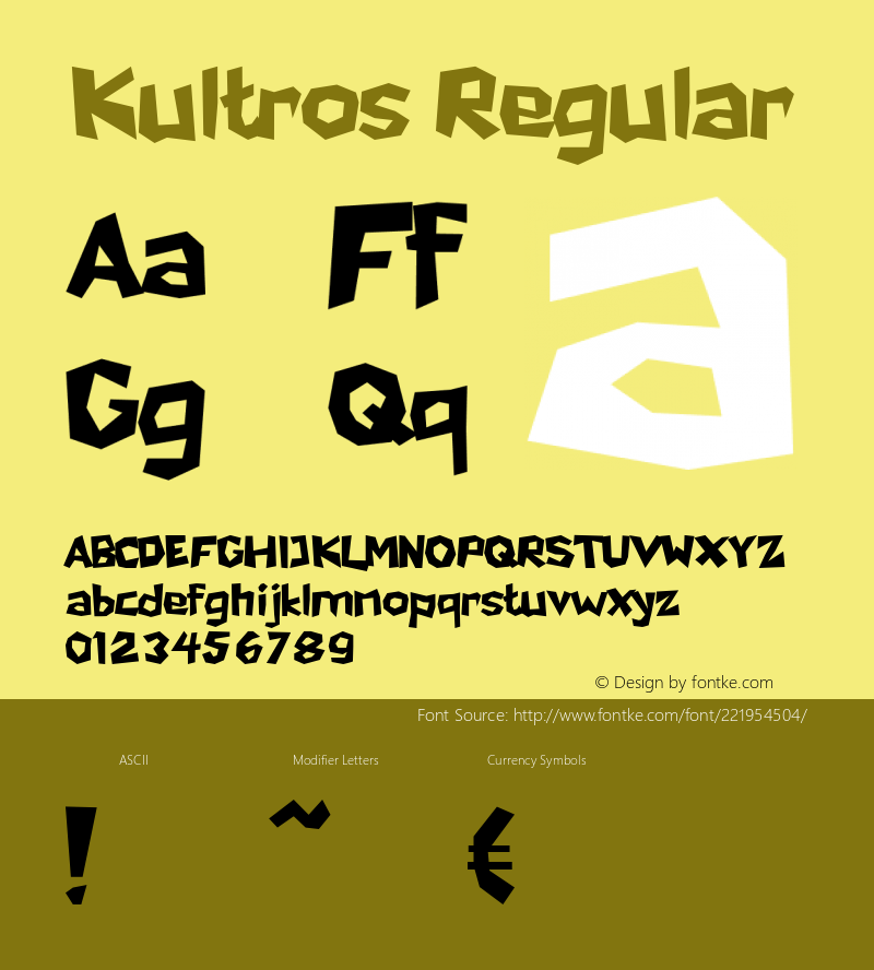 Kultros Regular Version 1.000图片样张