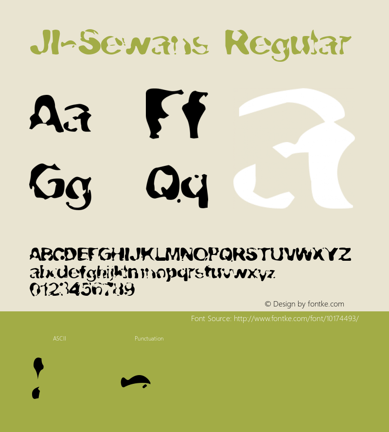 JI-Sewans Regular Macromedia Fontographer 4.1 4/12/2001图片样张
