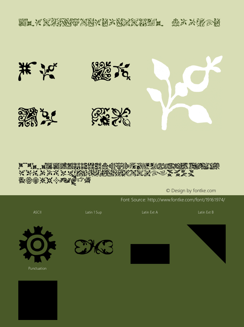 FCaslonOrnamentsITC Version 001.000图片样张