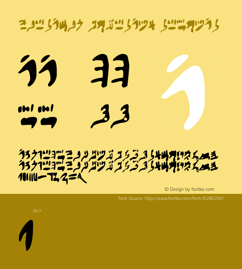 Hieratic Numerals Regular Version 1.002图片样张