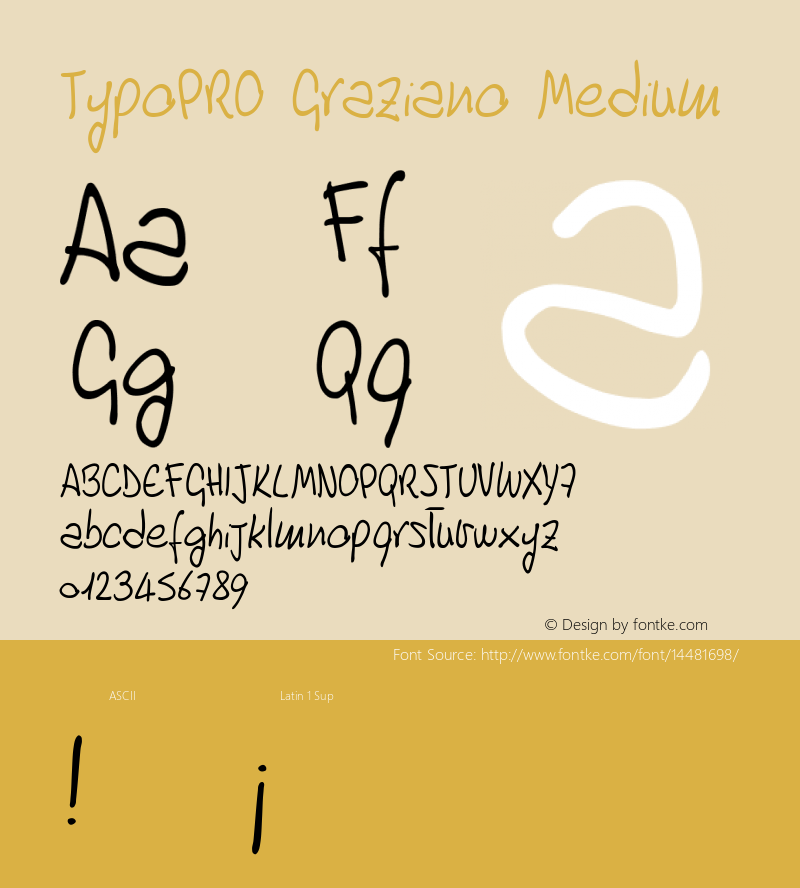 TypoPRO Graziano Medium Version 001.000图片样张