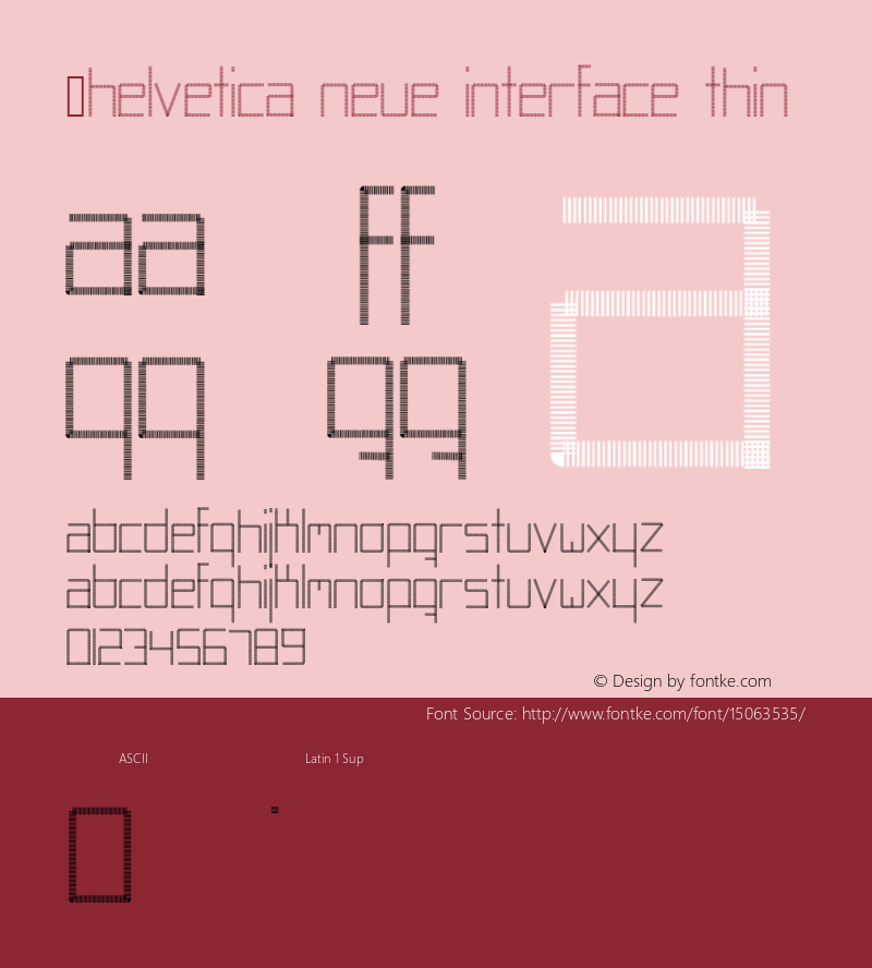 .Helvetica Neue Interface Thin 10.0d35e1图片样张