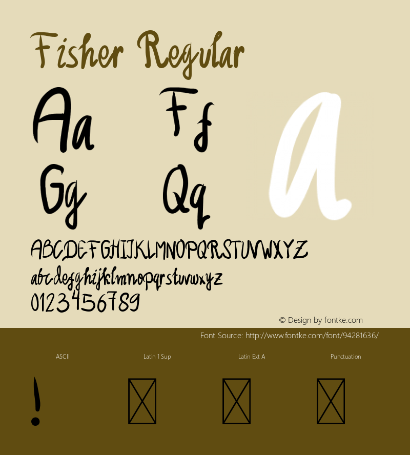 Fisher Version 1.002;Fontself Maker 3.5.4图片样张