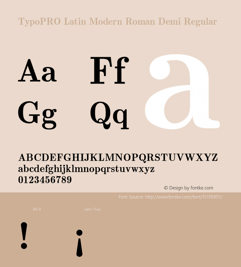 TypoPRO Latin Modern Roman Demi Regular Version 2.004;PS 2.004;hotconv 1.0.49;makeotf.lib2.0.14853图片样张