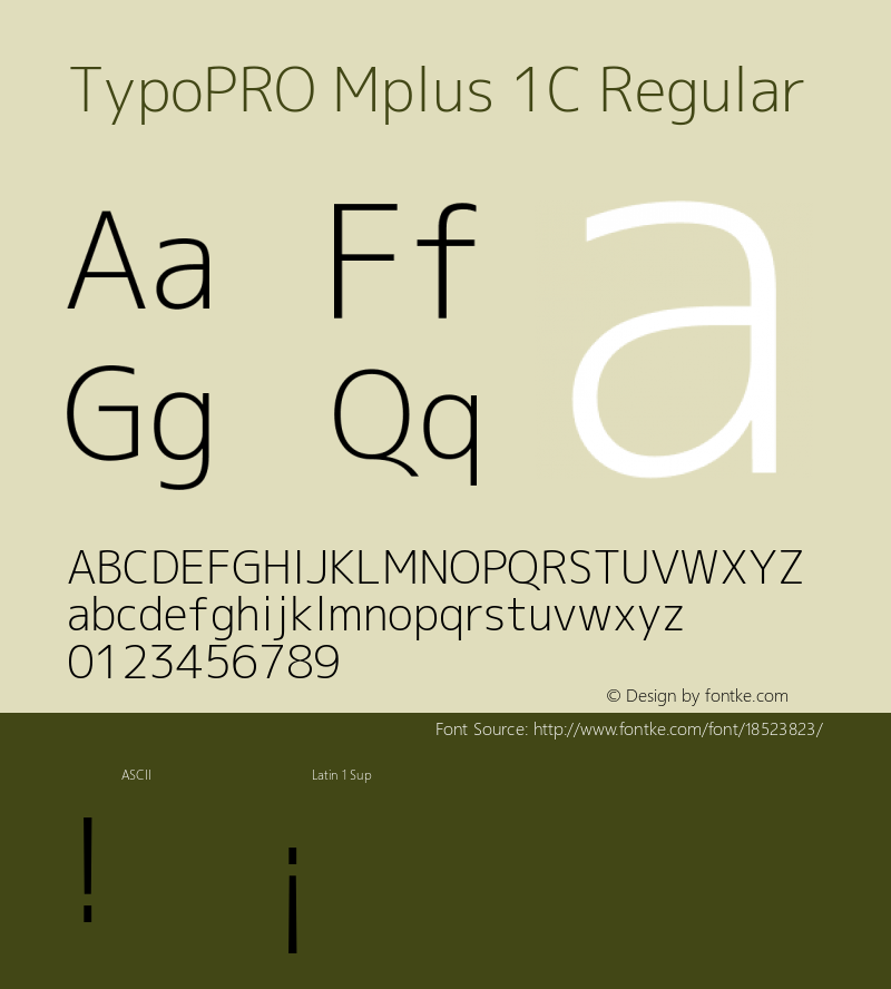 TypoPRO Mplus 1C Regular Version 1.062图片样张