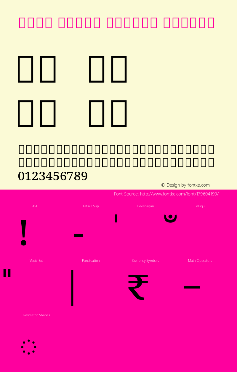 Noto Serif Telugu Medium Version 2.001图片样张