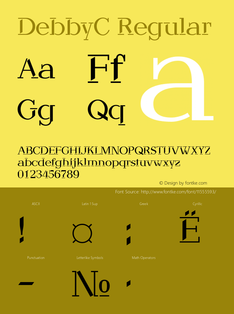 DebbyC Regular Version 1.0图片样张