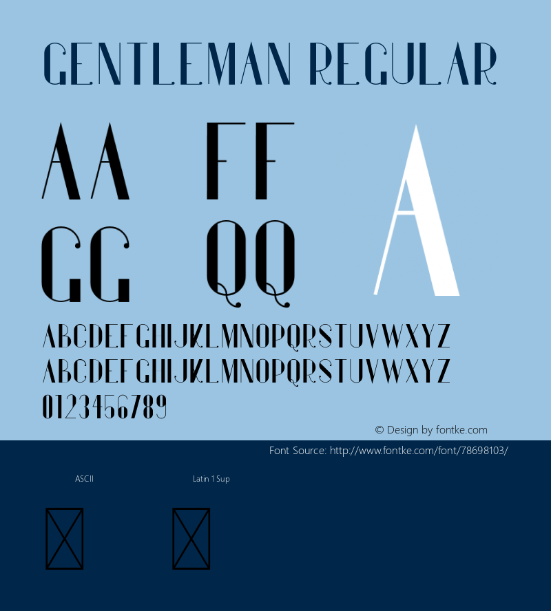 Gentleman Version 1.002;Fontself Maker 3.0.0-3图片样张