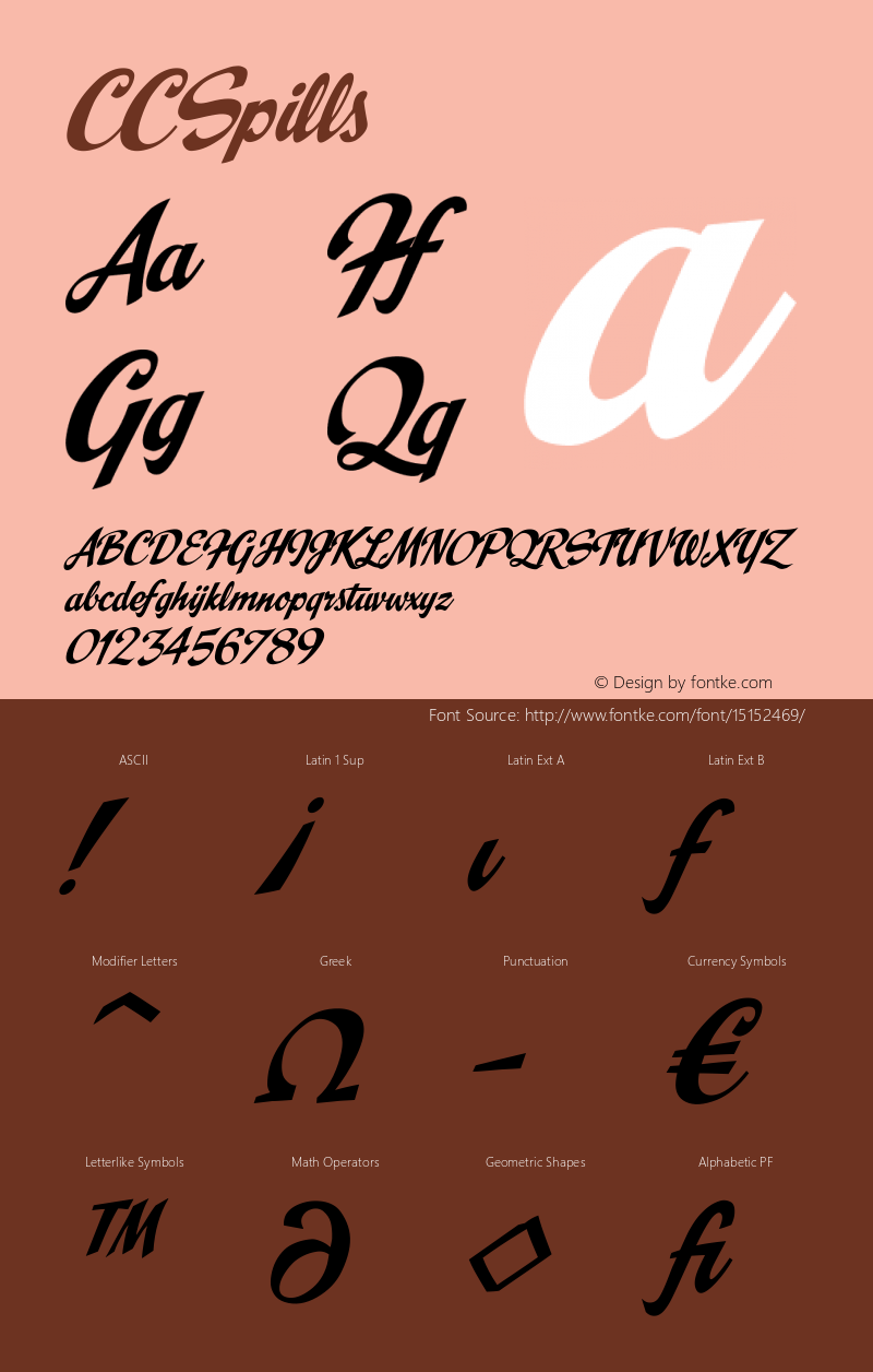 CCSpills ☞ Version 2.001 2006;com.myfonts.easy.comicraft.spills.regular.wfkit2.version.31BT图片样张