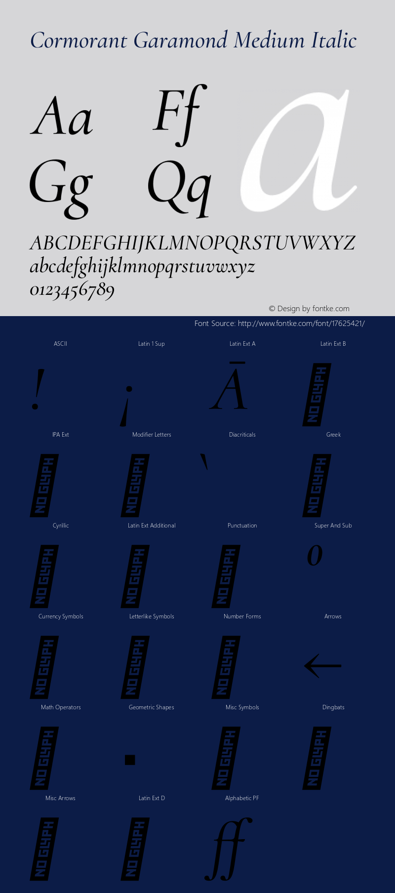 Cormorant Garamond Medium Italic Version 3.000图片样张