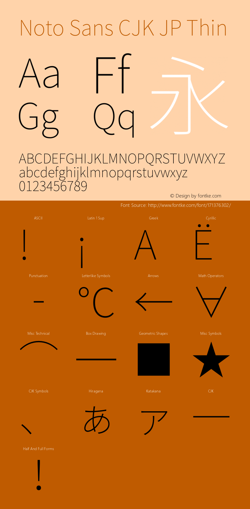 Noto Sans CJK JP Thin Version 1.004;PS 1.004;hotconv 1.0.82;makeotf.lib2.5.63406图片样张