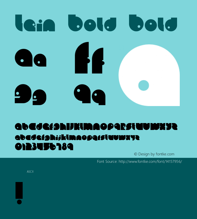 Lein Bold Bold Version 1.0图片样张