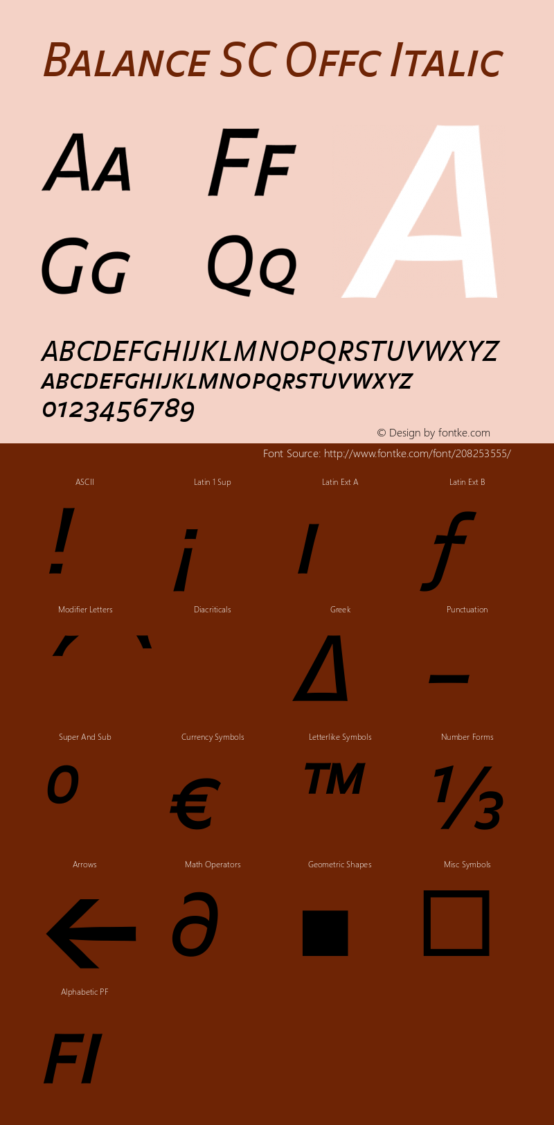 Balance SC Offc Italic Version 7.504; 2010; Build 1022图片样张