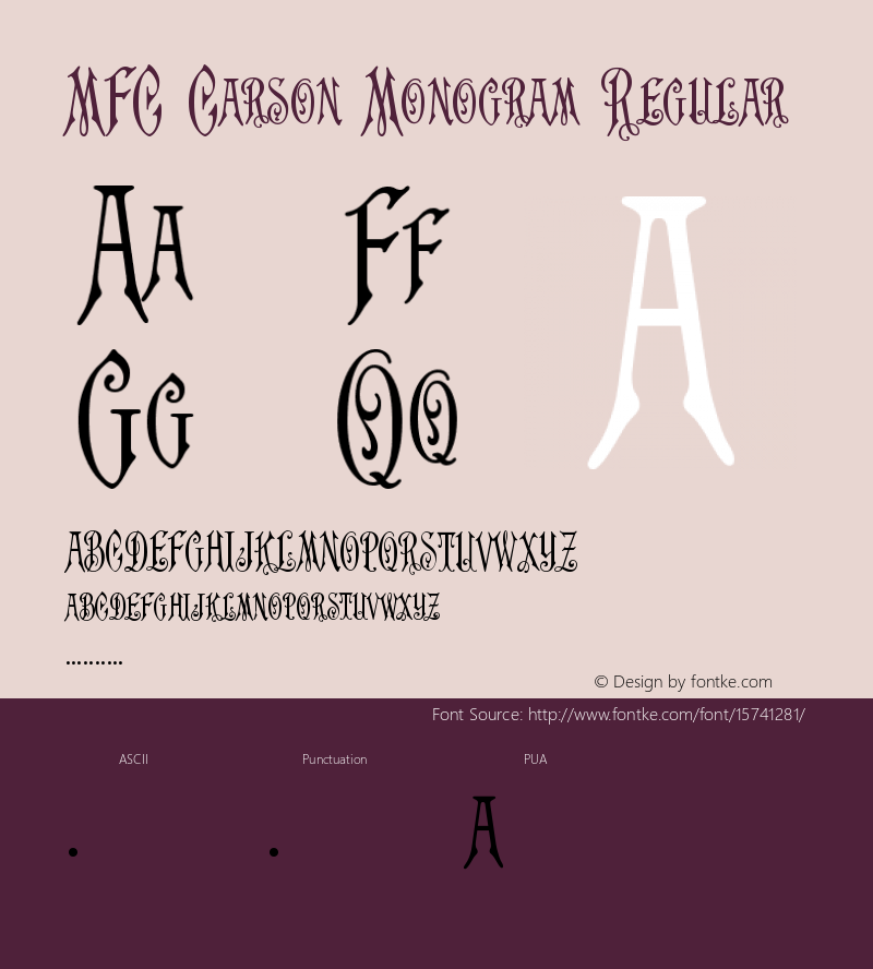 MFC Carson Monogram Regular Version 1.000图片样张