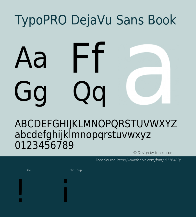 TypoPRO DejaVu Sans Book Version 2.34图片样张