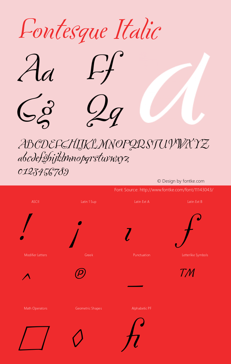 Fontesque Italic Version 001.000图片样张