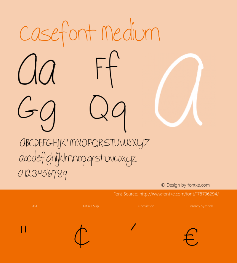 Casefont Version 001.000图片样张